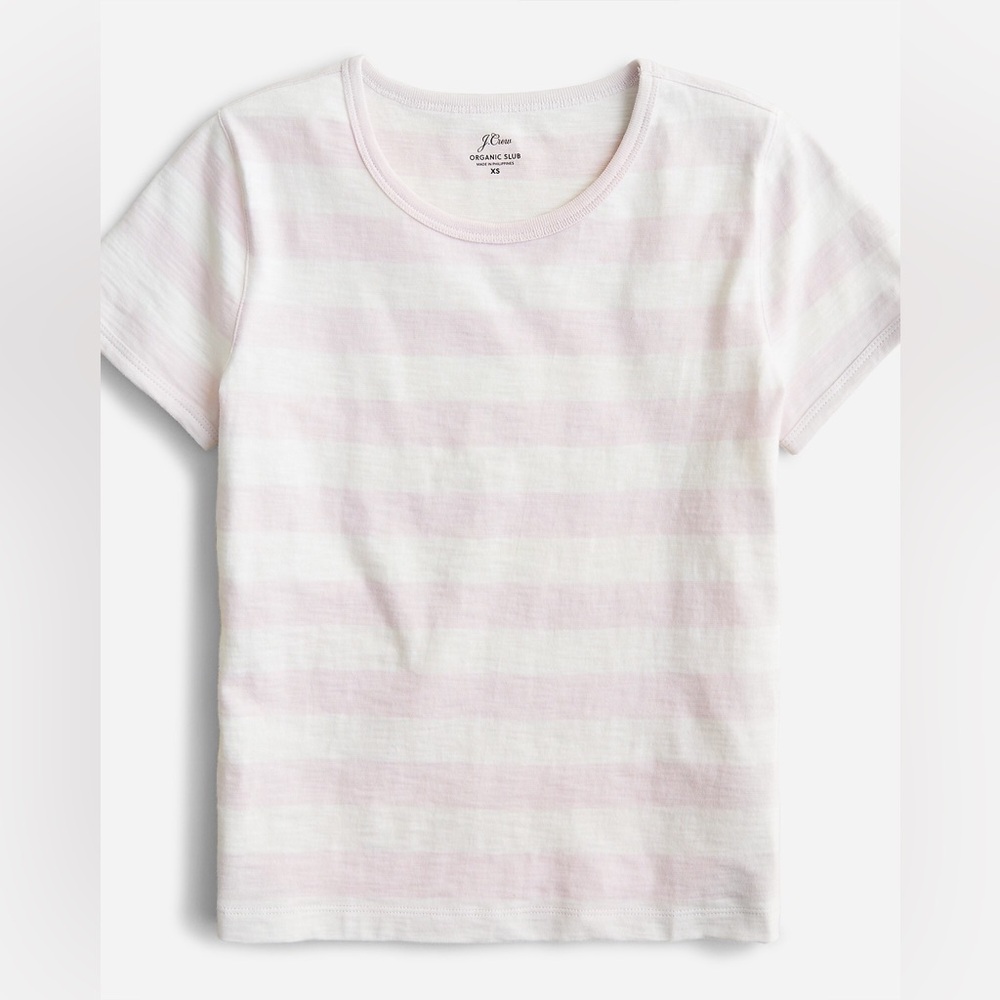 J. Crew 90s cropped organic cotton slub tee